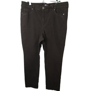 Style & Co 18S Dark Brown Straight Leg 5 Pocket Jeans